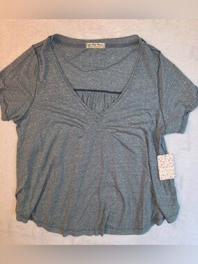 Free People We The Free Shade Green Babydoll Tee